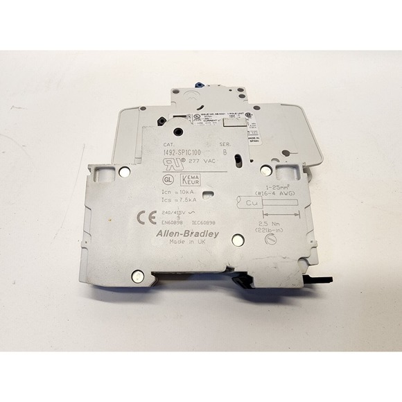 Lot 2 Allen-Bradley 1489-A 10A & 1492-sp 10A Circuit Breakers, 277 Vac - Picture 4 of 6